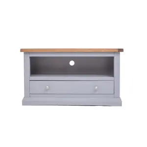 Rocca Grey 1 Drawer TV Cabinet Chrome Knob