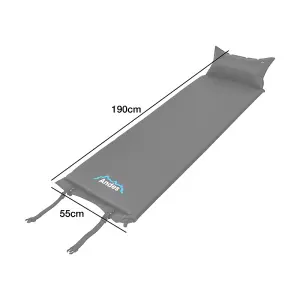 Andes Inflatable Mat with Pillow BLACK