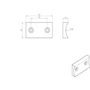 Handrail Bracket Saddle Suits 38mm Diameter Handrail Satin Stainless Steel