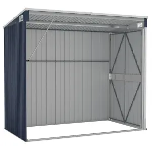 vidaXL Wall-mounted Garden Shed Anthracite 118x194x178 cm Steel