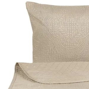 Bedspread with Cushions SHUSH 160 x 220 cm Taupe