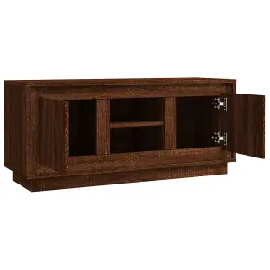 Berkfield TV Cabinet Brown Oak 102x35x45 cm Engineered Wood