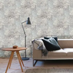 Grandeco Plaster Concrete Effect Light Grey Wallpaper 170803