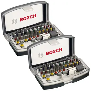 Bosch 64 Piece Screwdriver Drill Bit Set Colour Coded Magnetic Holder PH PZ TORX