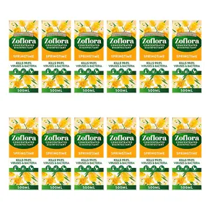 Zoflora Multi-Purpose Concentrated - Springtime, 500ml (Pack of 12)