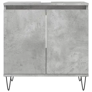 Berkfield Bathroom Cabinet Concrete Grey 58x33x60 cm Engineered Wood