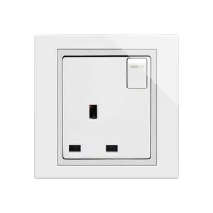 Crystal CT 13A Single Plug Socket With Switch White White