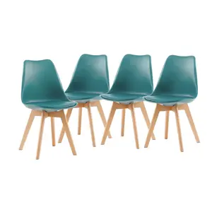 Nero Upholstered Side Chair (Set of 4) Bottle Green