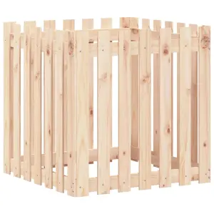 Berkfield Garden Planter with Fence Design 70x70x70 cm Solid Wood Pine