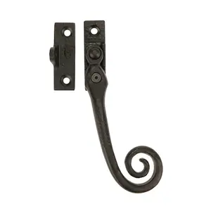 Right Handed Curly Tail Espagnolette Window Fastener Black Antique 57 x 17mm