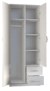 Romana 80 Compact Wardrobe White