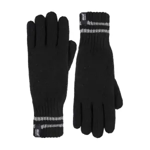 Heat Holders - Mens Hi-Vis Reflective Outdoor Thermal Gloves L/XL Black