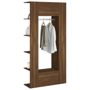 Berkfield Hallway Cabinets 2 pcs Brown Oak Engineered Wood