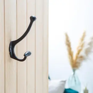 Hammer & Tongs - Bowler and Coat Hook - W45mm x H130mm - Black