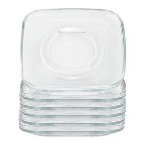 Cozy Glass Espresso Saucers - 12.5cm - Pack of 6