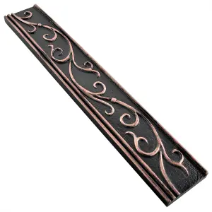 (PACK OF 5) Niche Tiles Cypress Metal Antique Copper 4.5cm. x 30cm. Border Wall Accent Tile Trim