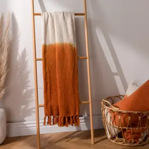 Yard Mizu Dip Dye Fringed Throw