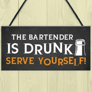 Funny Witty Joke Home Bar Sign Hanging Man Cave Pub Sign  Gift