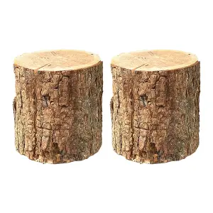 2 x Heavy Duty 100% Natural Firewood Chopping Cutting Log Splitter Block Stumps (Diam) 30-35cm