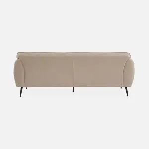 sweeek. 3-seater sofa with metal legs Soft Beige 205x82.3x76.3 cm