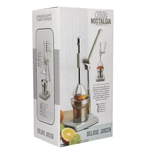 Living Nostalgia Heavy Duty Lemon, Orange Juicer with French Grey Lever-arm