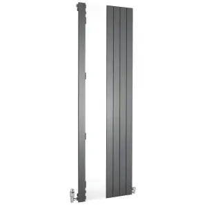 Ximax Vertirad Mirror HWM180060A Anthracite Horizontal or vertical Designer 2097BTU Radiator, (W)595mm x (H)1800mm