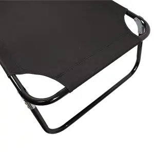 Garden sun lounger with Padded Headrest and Face Hole