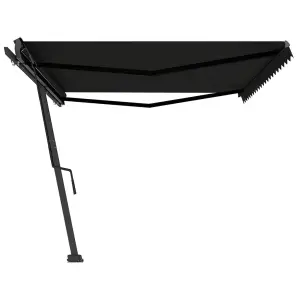 Berkfield Freestanding Manual Retractable Awning 500x350 cm Anthracite