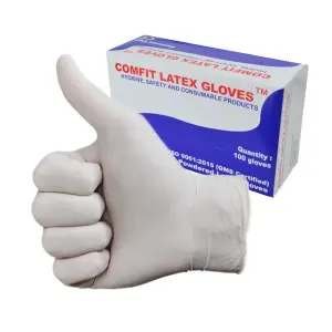 Comfit Large Disposable Powdered Latex Gloves 100 pack