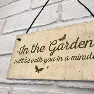 Red Ocean In The Garden Novelty Hanging Door Plaque Summer House Sign Garden Shed Friendship Gifts