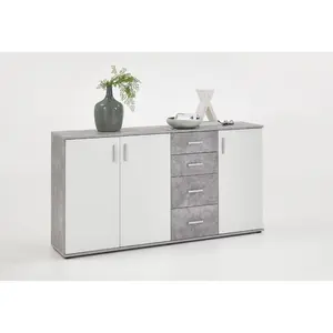 Frieda 160.1 Cm Wide 4 Drawer Sideboard Grey/White