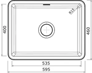 Clearwater Metro Ceramic Sea Mist Kitchen Sink Large Bowl Undermount/ Inset - MET1050G + Waste Kit