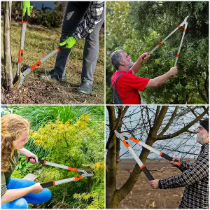 Telescopic Anvil Lopper 28'' to 40'' Extending Tree Branch Pruner for Gardening