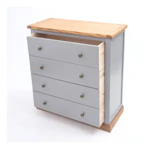 Bicarri 4 Drawer Chest of Drawers Brass Knob