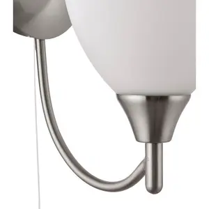 Whitestown Steel Armed Sconce Satin Chrome