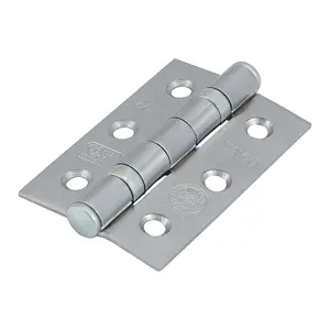 TIMCO Ball Bearing Hinges Grade 7 Steel Satin Chrome - 76 x 51 x 2.2