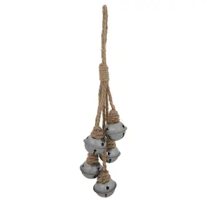 Brown Burnished Bells Metal Round Hanging ornament (D) 40mm