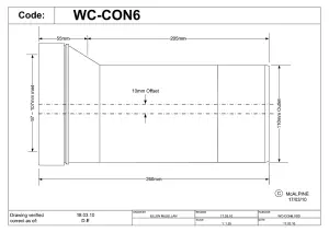 McAlpine WC-CON6 10mm Offset Adjustable Length Rigid WC Connector