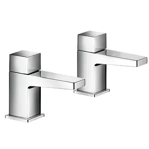 Mira Showers Honesty Square Bath Pillar Taps Chrome Bathroom - 1 Pair 2.1815.003