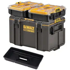 Dewalt Tough System 2.0 DS400 Stackable Toolbox Case 2x 1/2 Width Deep Organiser