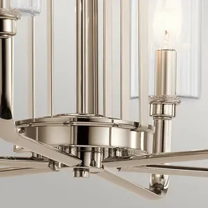 Luminosa Kichler Kimrose Multi Arm Pendant Ceiling Light Polished Nickel