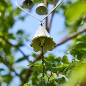 Love Birds Hanging Wind Chime with Bells Garden Ornament