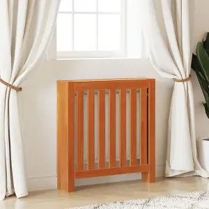 Radiator Cover Wax Brown 79.5x19x84 cm Solid Wood Pine