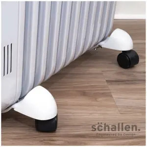 Schallen Portable Electric Slim Oil Filled Radiator Heater with Adjustable Temperature Thermostat 2500W  11 Fin