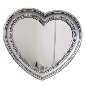 30x33cm Heart Shaped Wall Hanging Bathroom Mirror Stylish Decor Mirror