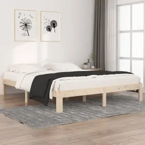 Berkfield Bed Frame Solid Wood Pine 160x200 cm