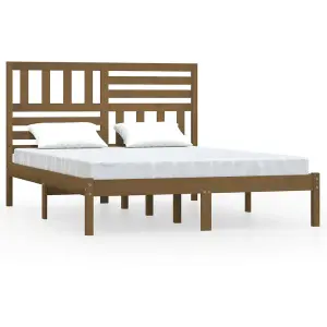 Berkfield Bed Frame Honey Brown Solid Wood Pine 120x200 cm