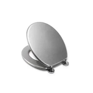 Croydex Silver Quartz  Flexi-Fix™ Toilet Seat