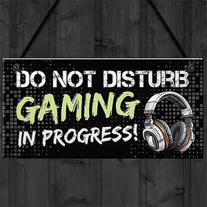 Red Ocean Gaming Sign Do Not Disturb Funny Gamer Gift For Son Brother Boys Bedroom Sign Novelty Christmas Birthday Gifts For Son