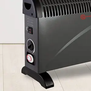 Schallen 2000W Electric Convector Radiator Heater with Built in Timer (Black)